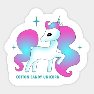 Cotton candy unicorn Sticker